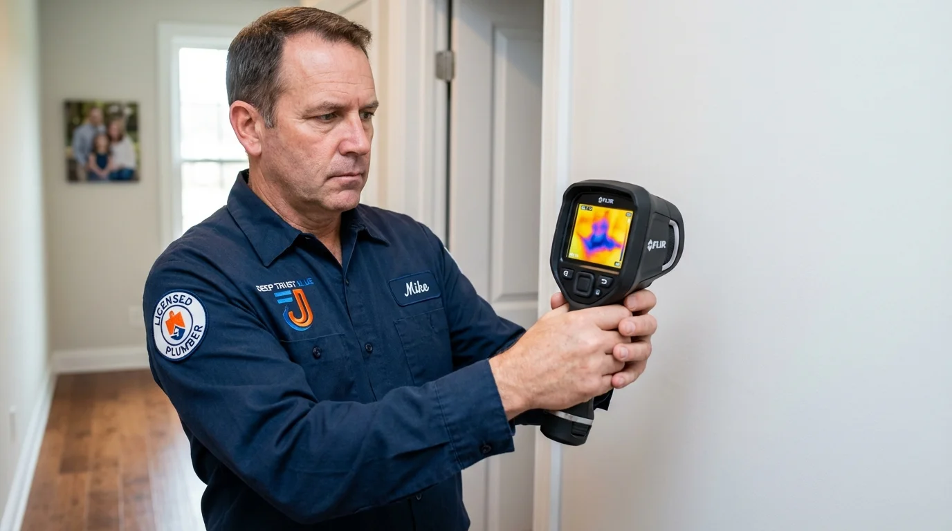 Thermal imaging leak detection by Johns Plumbing LLC in Sherburn